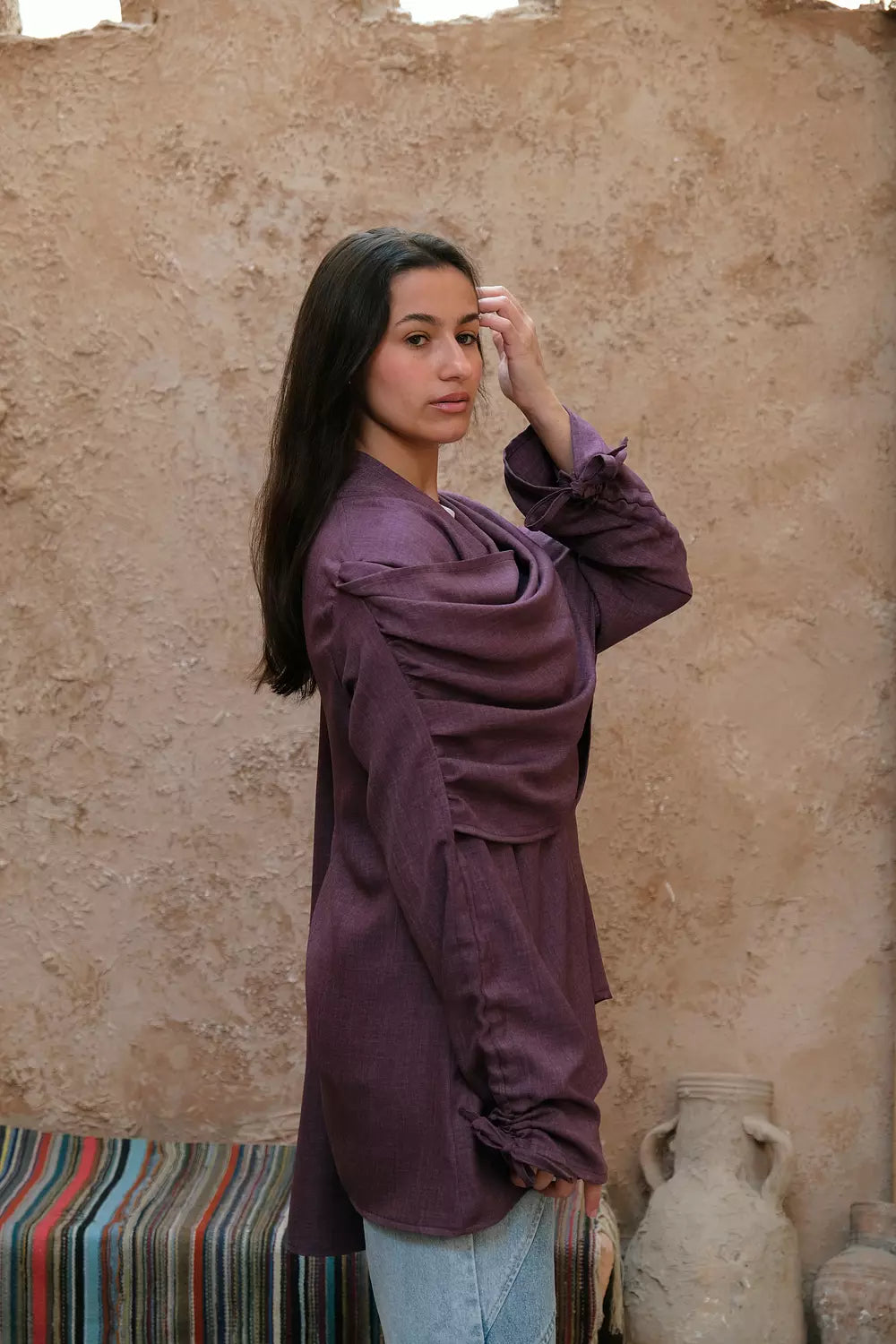 Mulberry Wrap Kaftan