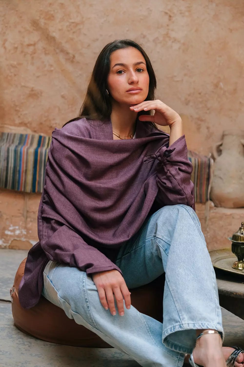 Mulberry Wrap Kaftan